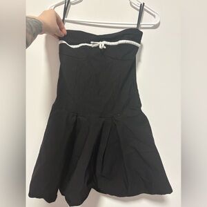 Mini dress with bow detail